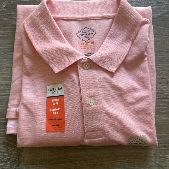 St. John's Bay Pink Polo Shirt - Picture 1 of 5